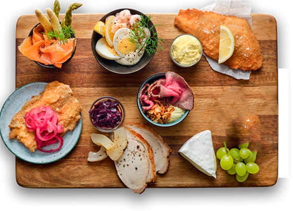 Stort frokostbord